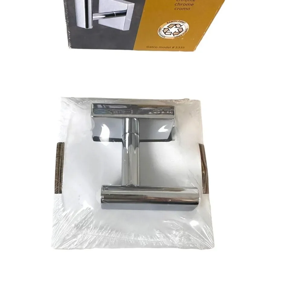 Gatco Basic Designs Form Robe Hook New In Box Model #5335 Silver Modern Simple